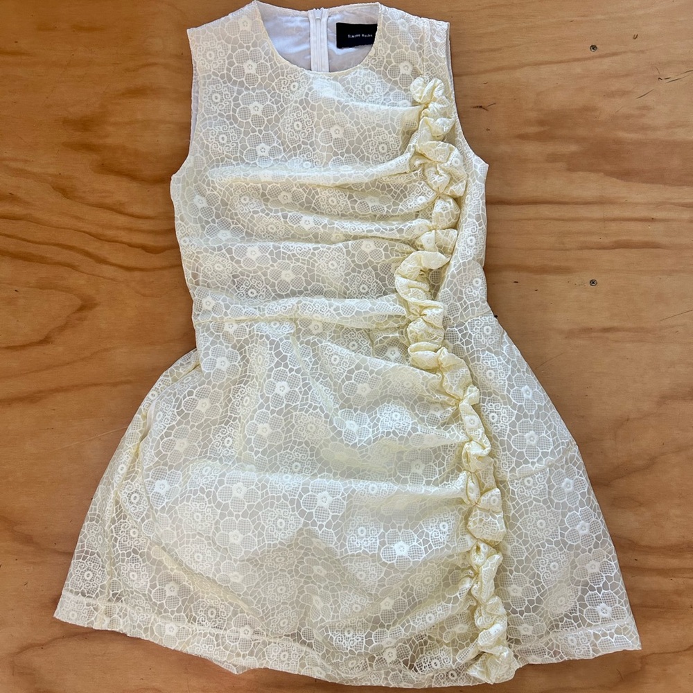 Simone Rocha Lace Floral Ruffle Dress